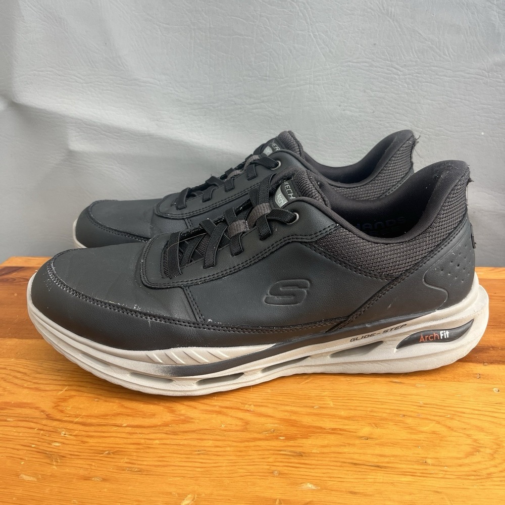 Skechers Slip ins Arch Fit Orvan Moxley Mens Slip on Black Sneakers Size 11